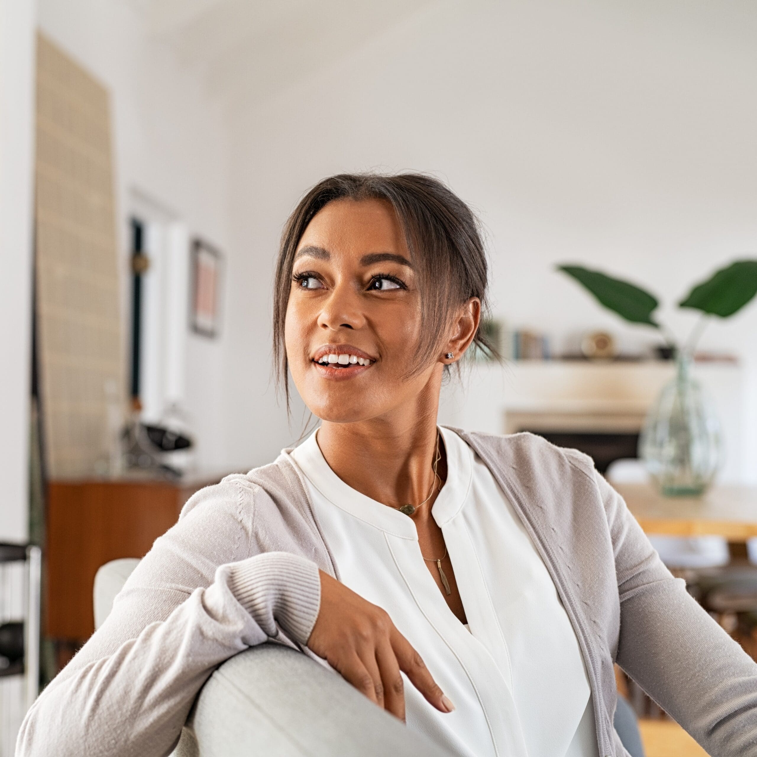 A woman thinking about getting a free STD Test at Marisol Health